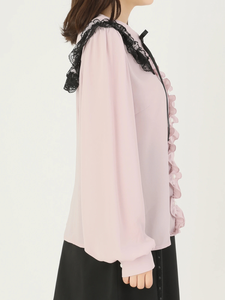 レースフリルセーラーブラウス - Ank Rouge(アンクルージュ)のシャツ