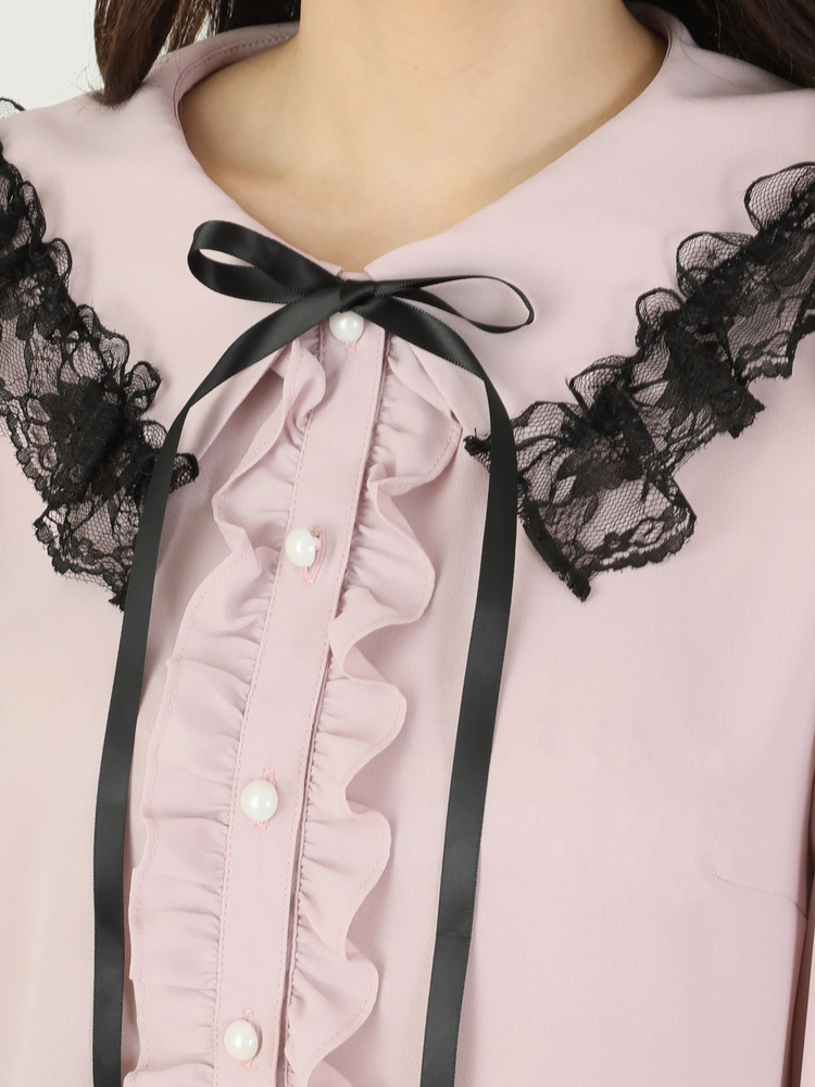 レースフリルセーラーブラウス - Ank Rouge(アンクルージュ)の