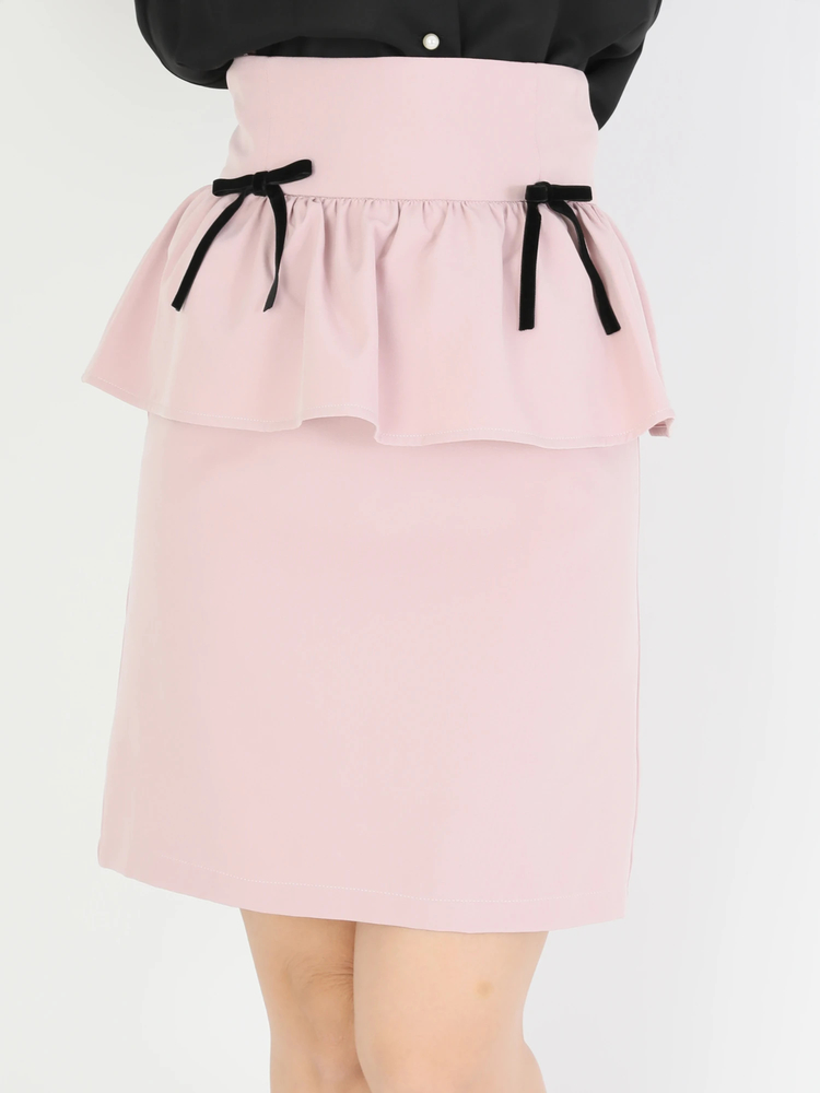 ギャザーペプラムタイトスカート - Ank Rouge(アンクルージュ)の