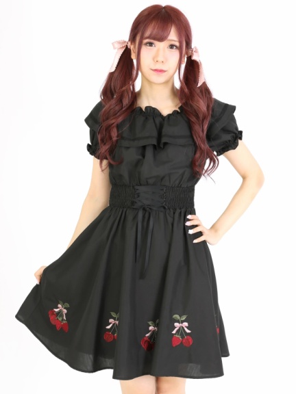 ストロベリーエンブロイダリーフリルワンピース Ank Rouge アンクルージュ のワンピース ファッション通販 Ailand アイランド