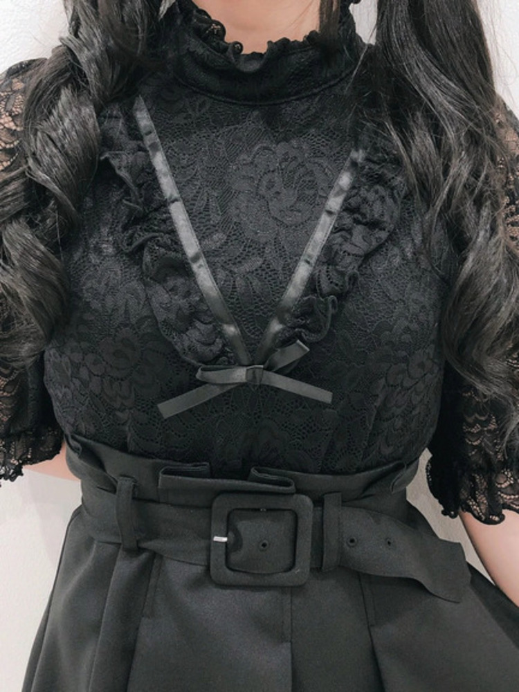 希少✨美品　シーニューヨーク　パフスリーブ　レーストップス　LOLA　M相当 花柄レーストップス[品番：OLOW0016649]｜RMAF NICE CLAUP