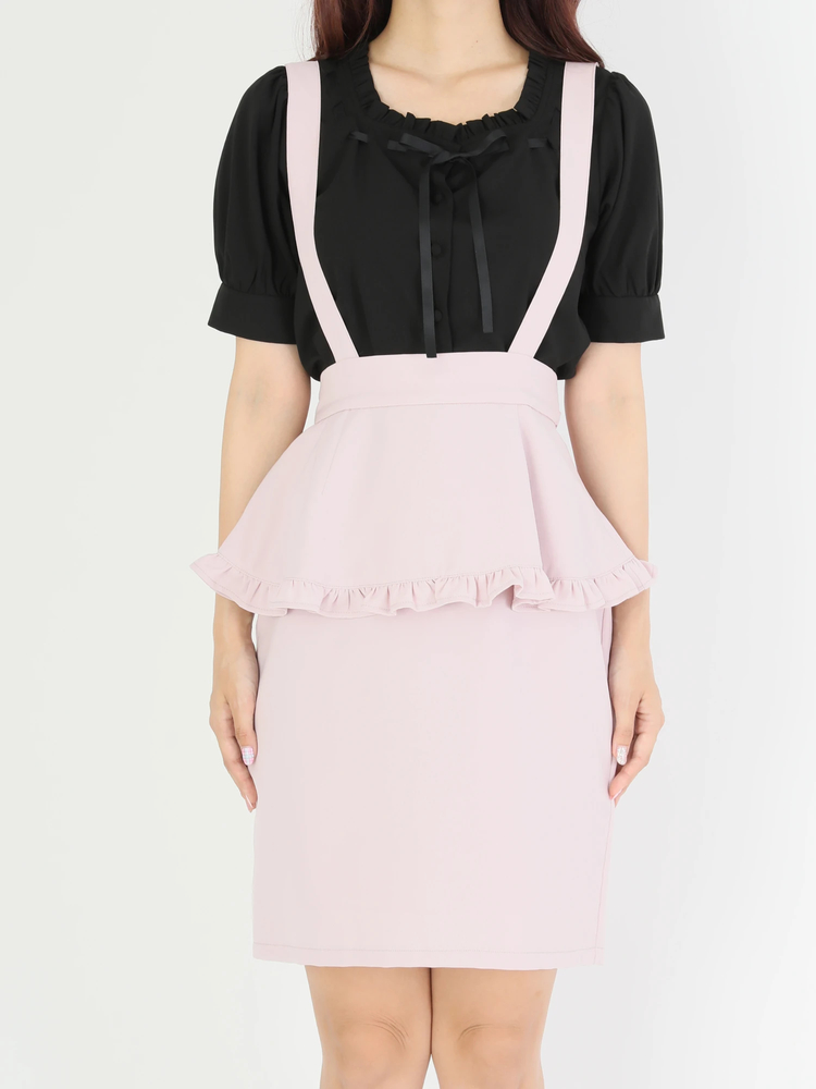 フリルエプロンタイトスカート - Ank Rouge(アンクルージュ)のスカート