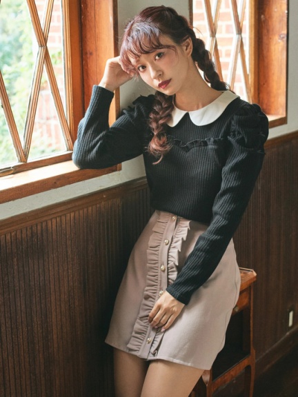 フロントフリル台形ミニスカート Ank Rouge アンクルージュ のスカート ファッション通販 Ailand アイランド