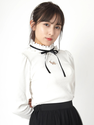 Ank Rouge トップス ラビットくりぬきトップス - Ank Rouge(アンクルージュ)のTシャツ