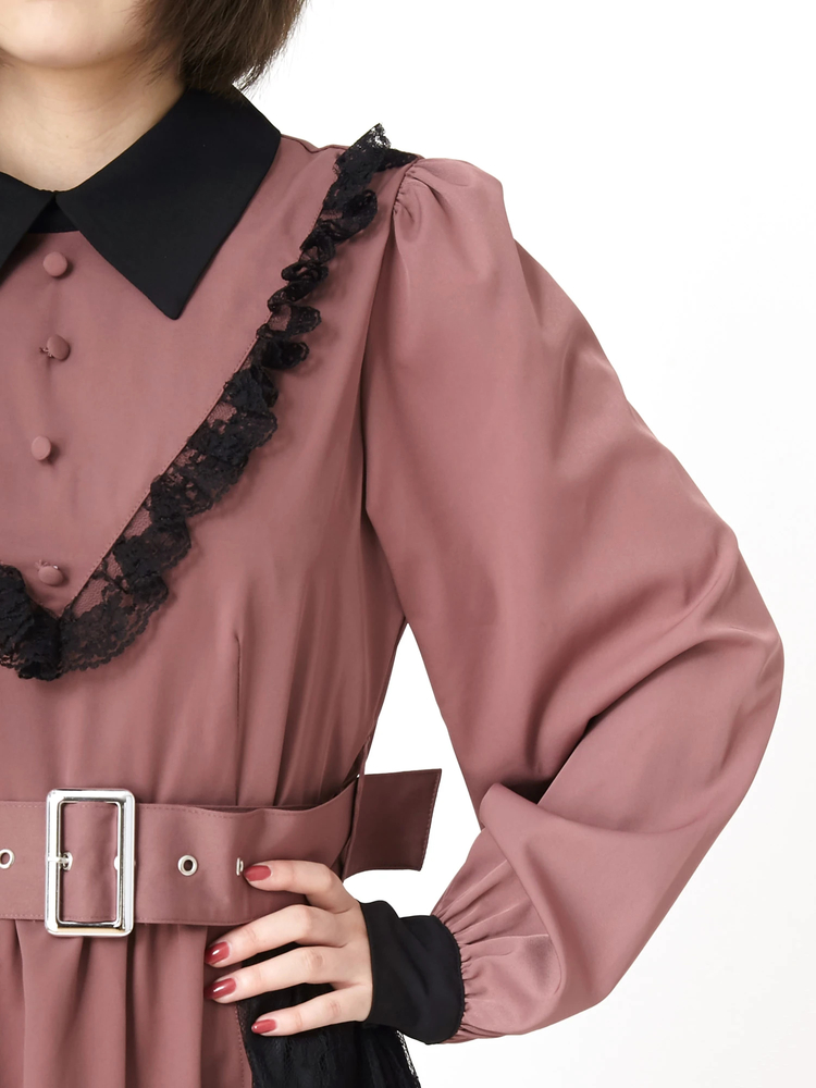 レース切り替えマキシワンピース - Ank Rouge(アンクルージュ)のマキシ