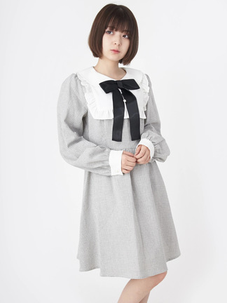 千鳥丸衿ワンピース - Ank Rouge(アンクルージュ)のワンピース