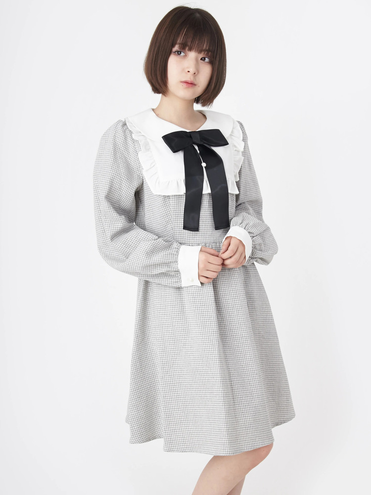 千鳥丸衿ワンピース - Ank Rouge(アンクルージュ)のワンピース