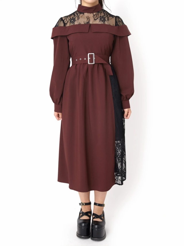 レース切り替えマキシワンピース - Ank Rouge(アンクルージュ)のマキシ  