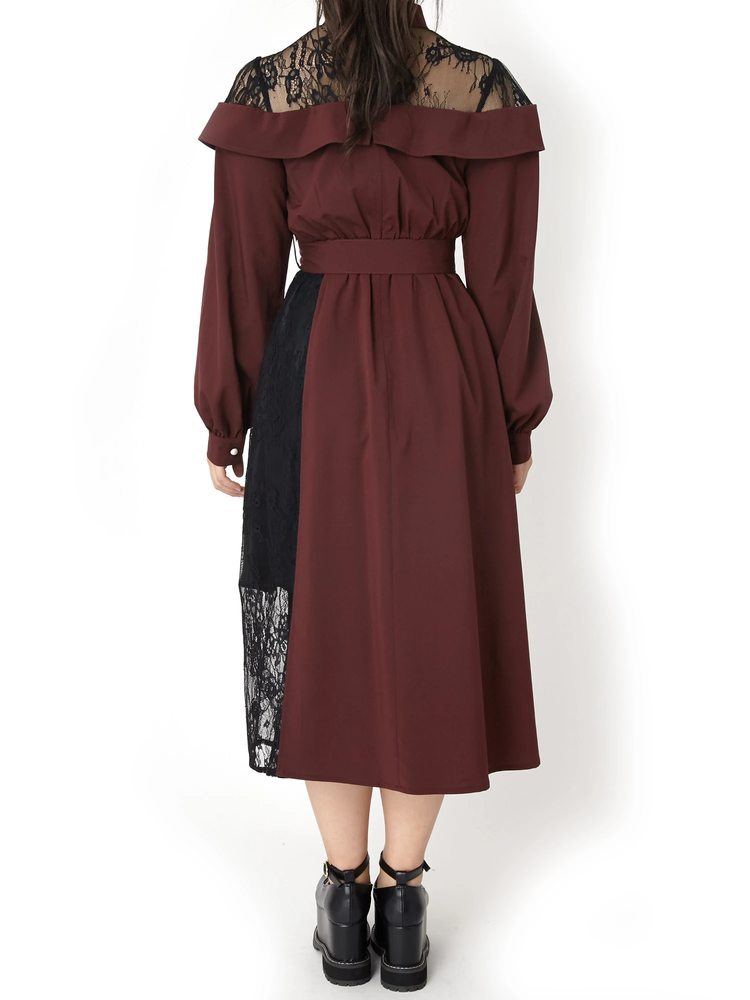 レース切り替えマキシワンピース - Ank Rouge(アンクルージュ)の