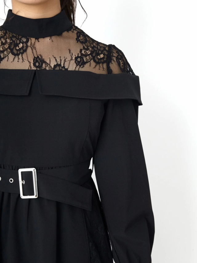 レース切り替えマキシワンピース - Ank Rouge(アンクルージュ)のマキシ  