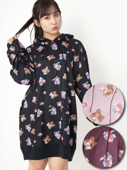 ストロベリーレトロベアbigパーカー Ank Rouge アンクルージュ のパーカ ファッション通販 Ailand アイランド