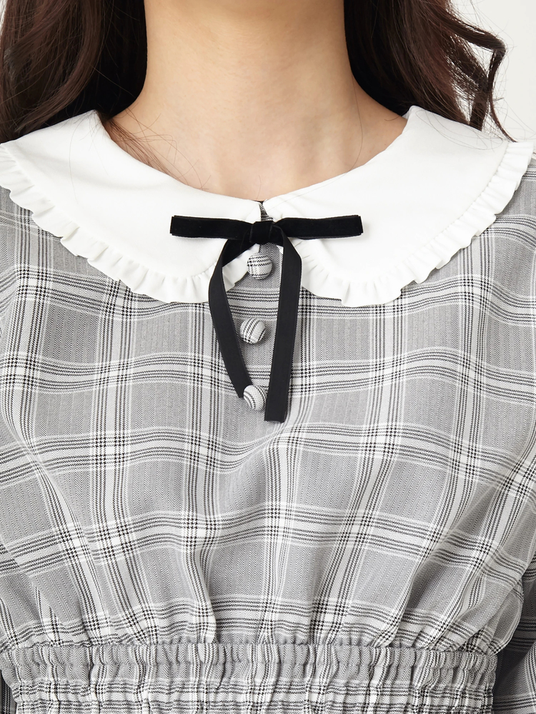 フリル衿ロングワンピース - Ank Rouge(アンクルージュ)のマキシワンピ