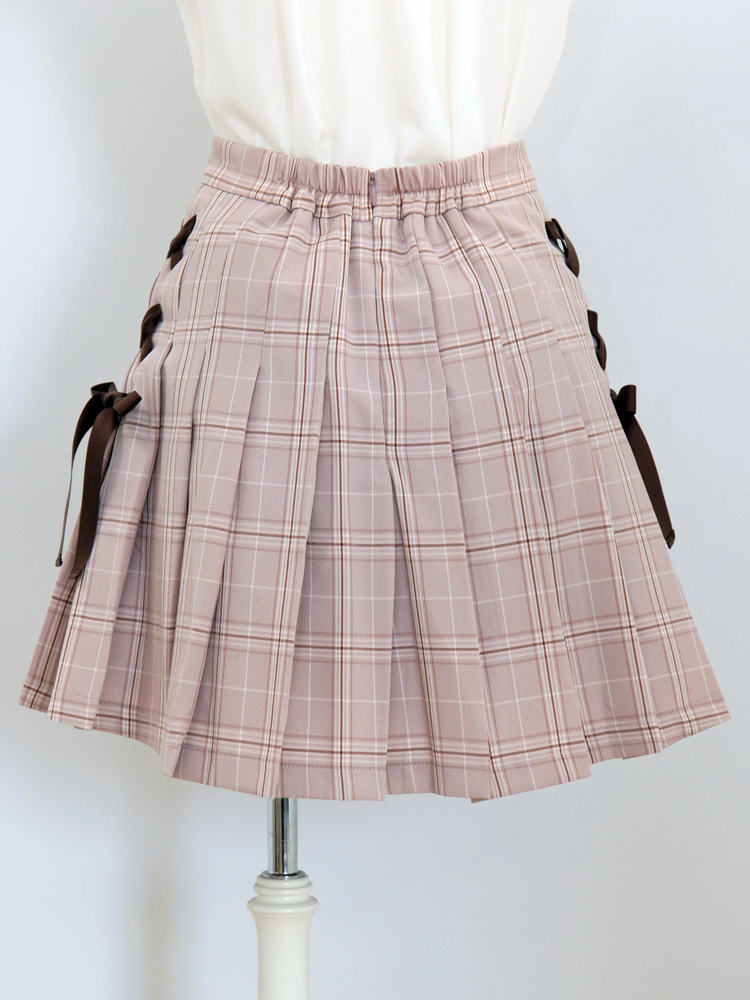 チェック柄スピンドルプリーツスカート - Ank Rouge(アンクルージュ)の