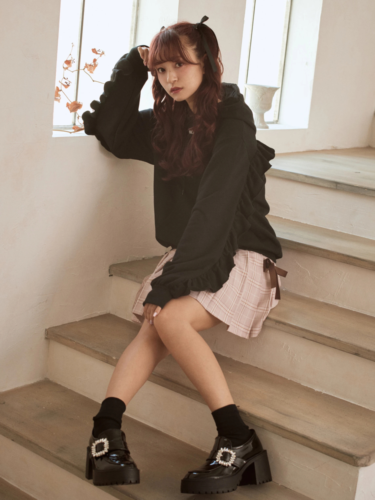 チェック柄スピンドルプリーツスカート - Ank Rouge(アンクルージュ)の