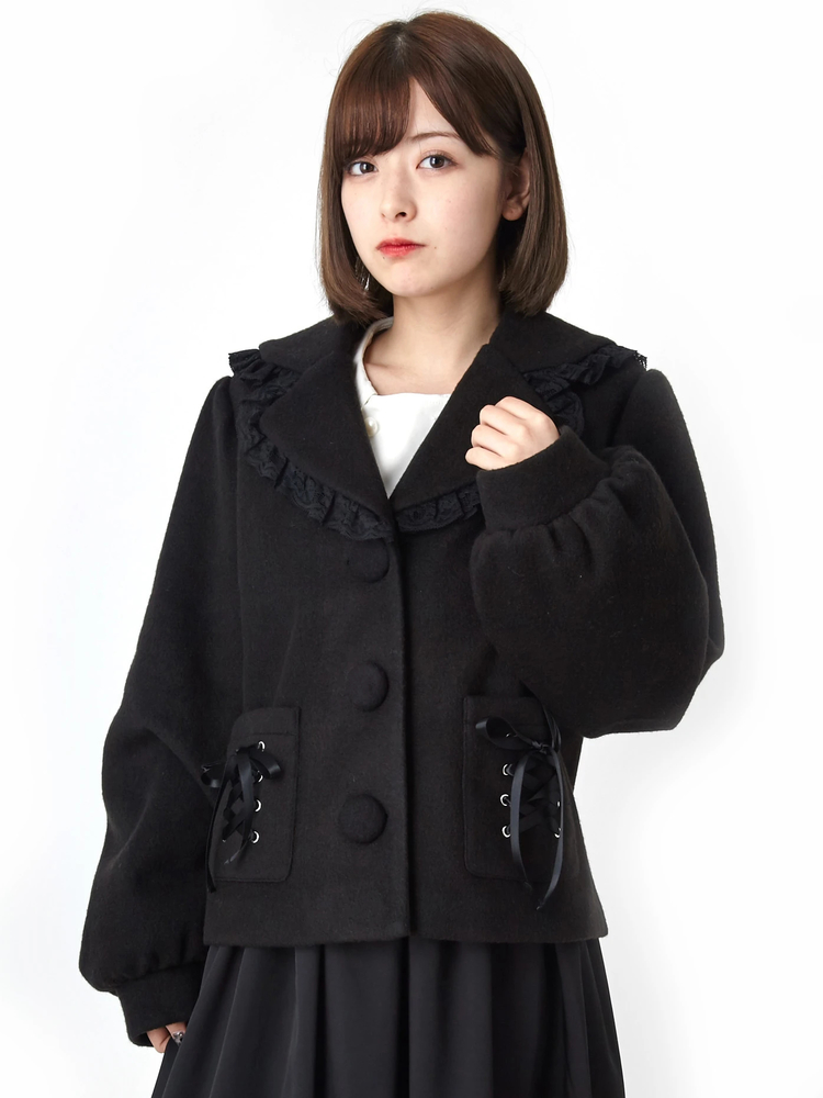 Ank Rouge ショートスプリングコート 裾スカラップドーリーコート - Ank Rouge(アンクルージュ)の