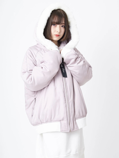 Bearプリント中綿ブルゾン
