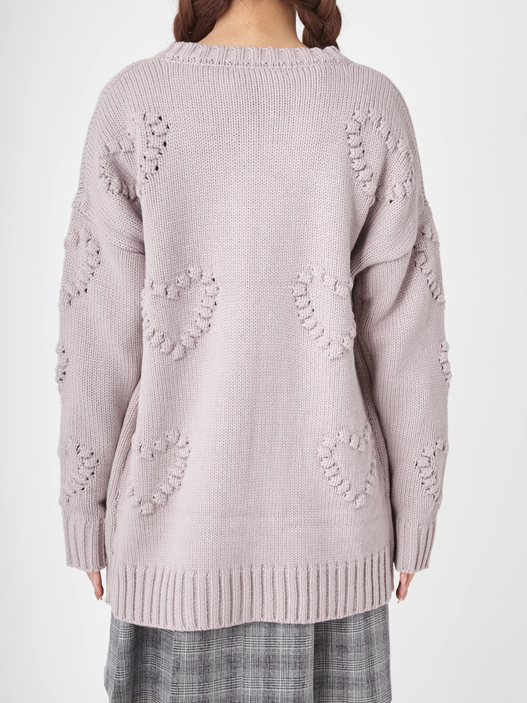 ハートジャガードロングカーディガン - Ank Rouge(アンクルージュ)の