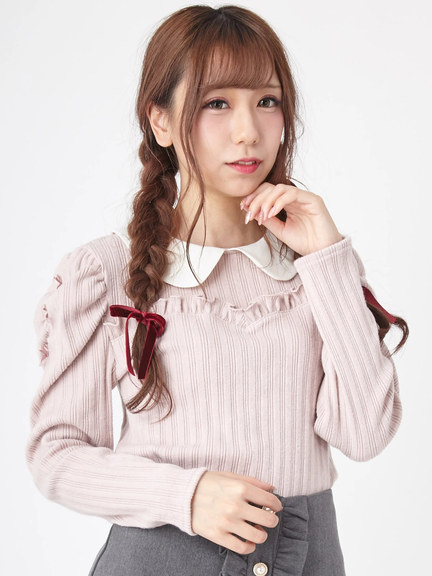 プチリボンパワショルTOPS(アイボリー)