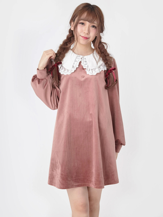 【美品】Doudou ベロアワンピース WEB限定 WEB限定】シアーベロアワンピース | DOUDOU(ドゥドゥ)レディース