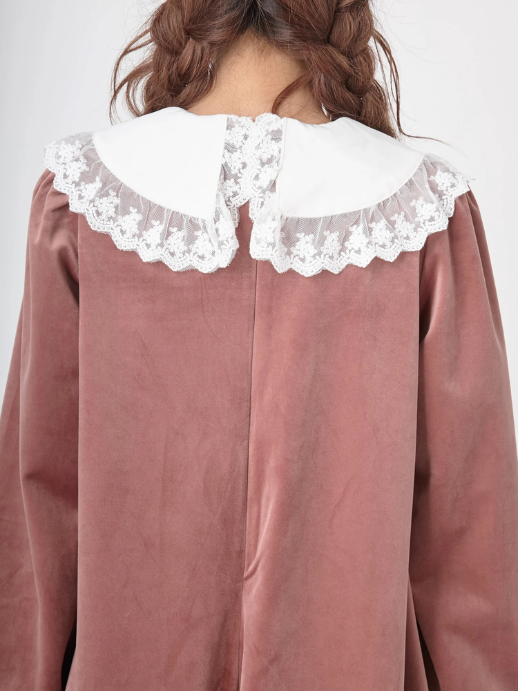 美品★ シビラ 高級ライン 赤タグ ベロア セットアップ　ノーカラー　ワンピース 美品☆ シビラ 高級ライン 赤タグ ベロア セットアップ ノー