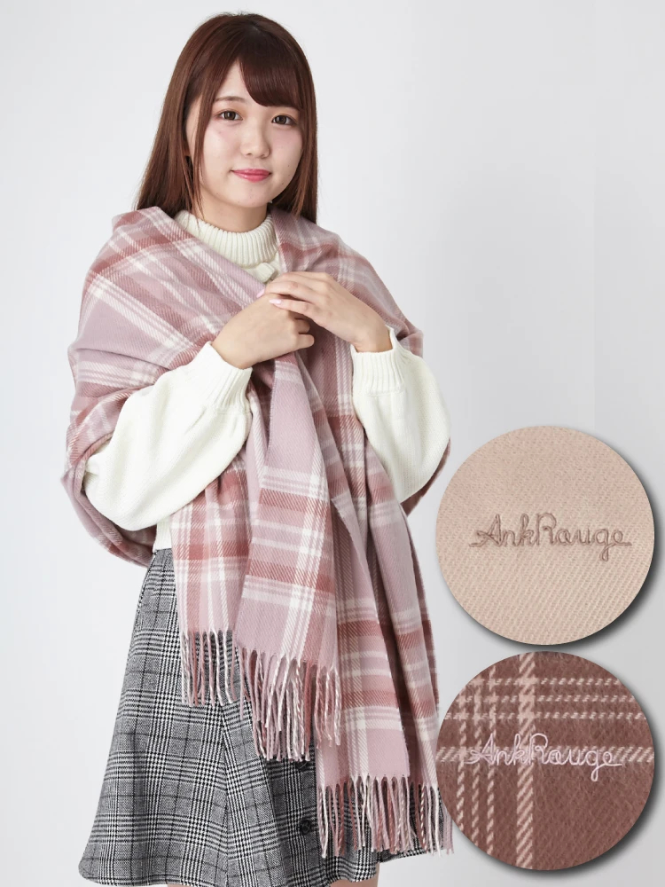 UNUSED/UH0569/チェックストールマフラー UNUSED/UH0569/チェック