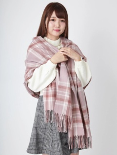チェック柄ストール - Ank Rouge(アンクルージュ)のストール・マフラー  