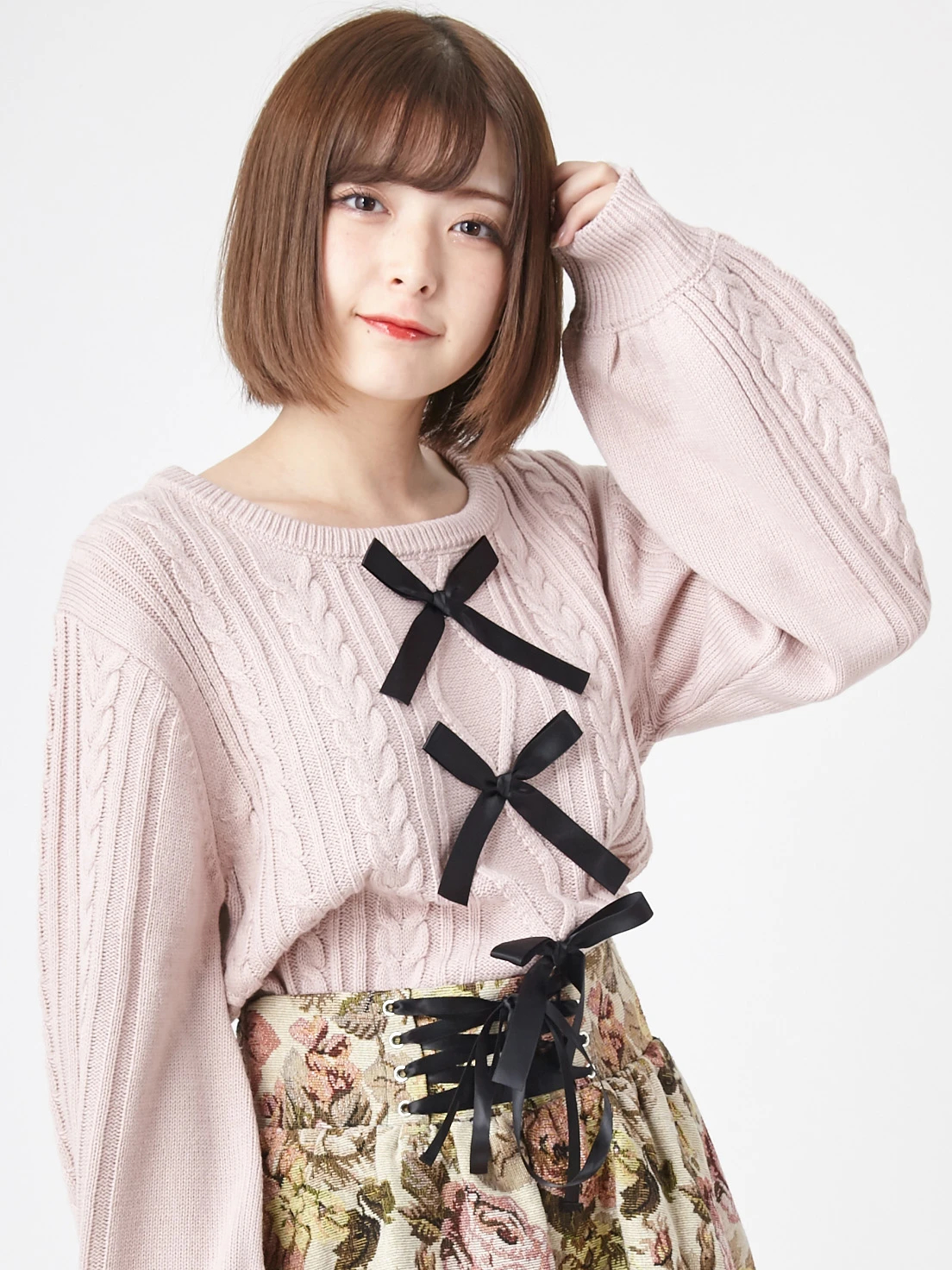 Rouje/ルージュ 2021 MAURINE リボンニット【36】【LKNA74554