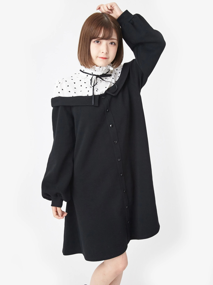 ハートドット切り替えワンピース - Ank Rouge(アンクルージュ)の