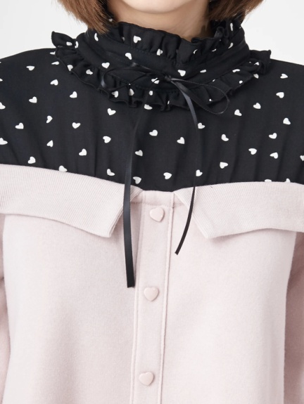 ハートドット切り替えワンピース Ank Rouge アンクルージュ のワンピース ファッション通販 Ailand アイランド