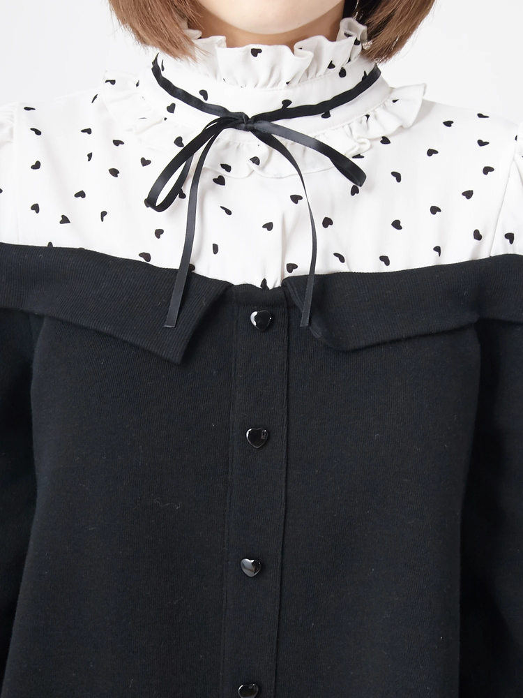 ハートドット切り替えワンピース - Ank Rouge(アンクルージュ)の