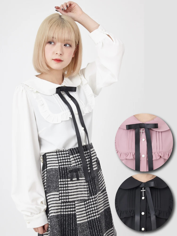 クロスリボンブラウス - Ank Rouge(アンクルージュ)のシャツ・ブラウス