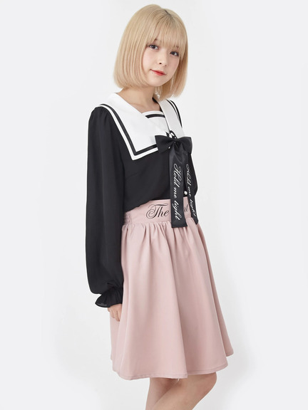 ロゴプリントスカート(グレー)