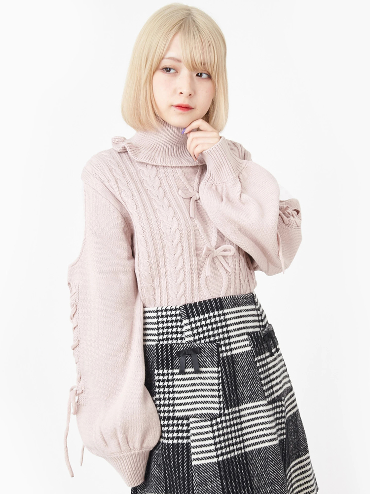 未使用タグ付き‼️HLT Boucle Knit Cap ecru 肩あきニット - Ank Rouge(アンクルージュ)のニット