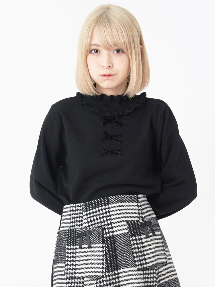 Anplegant アンプレガント スリーブリボンニット 新品 01_001.jpg