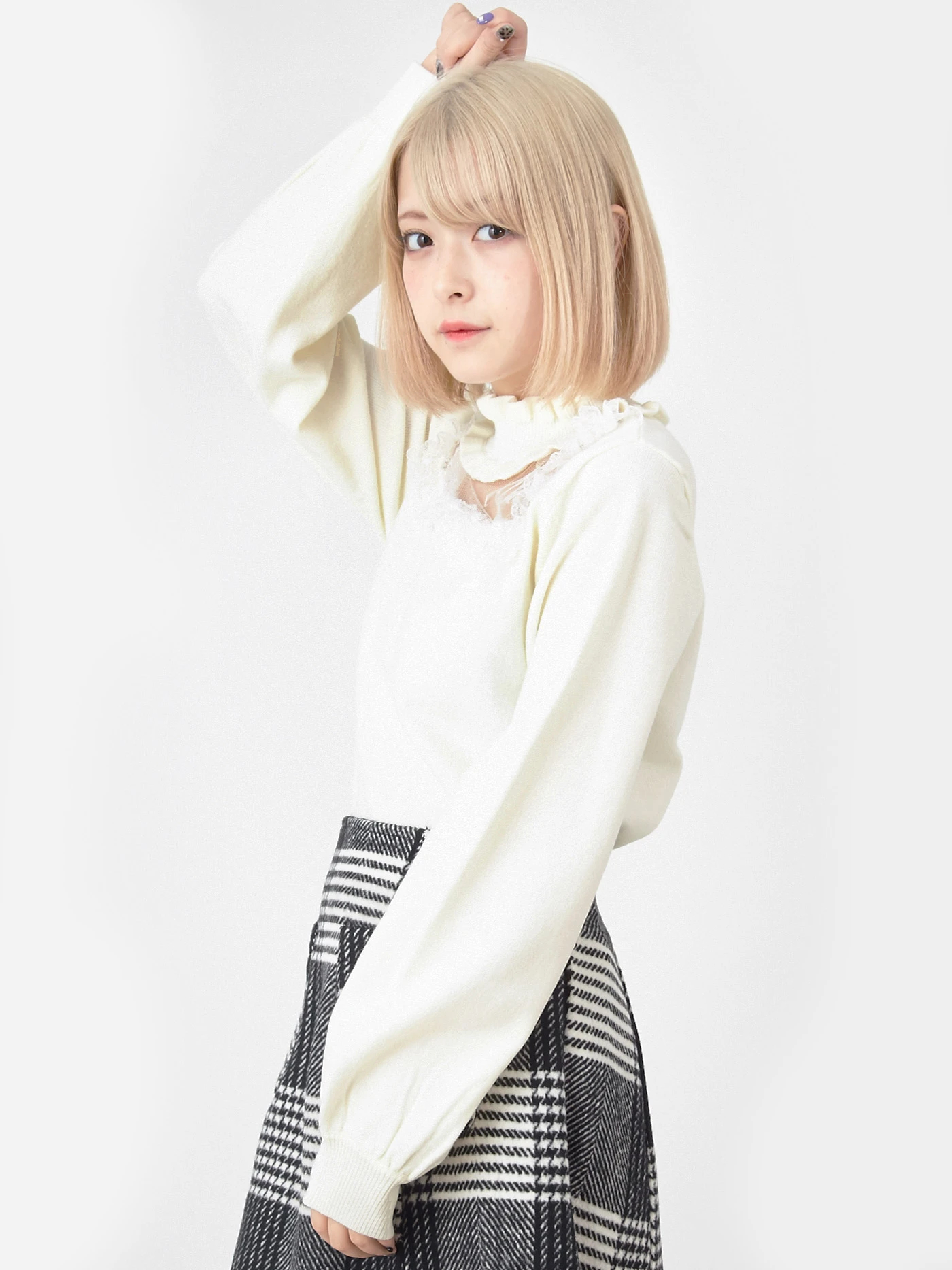 レースリボンニットTOPS - Ank Rouge(アンクルージュ)のニット