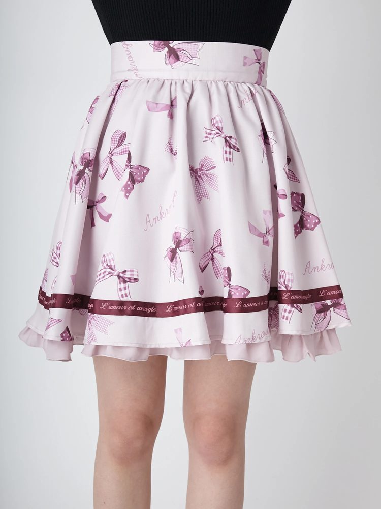 ★Rose Frantz★ CanCan Ribbon ミニスカート (2色) Rose Frantz ♥ CanCan Ribbon Mini Skirt/追跡付 (Rose Frantz
