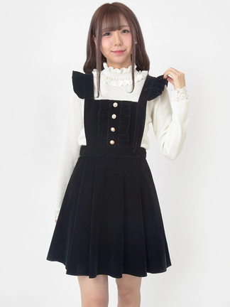 【新品】The shop Amel ケープ付きワンピース ✧アンタイトル ロペ ベロアサロペットワンピース - Ank Rouge(アンクルージュ)の