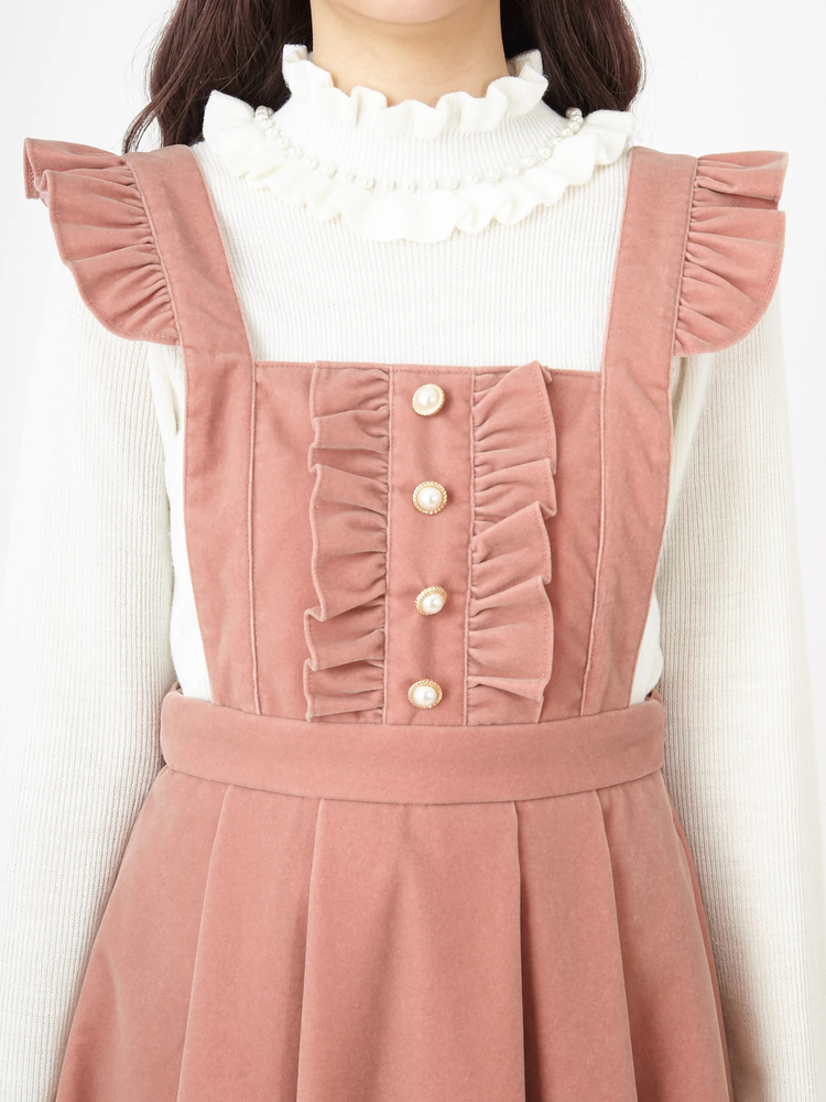 【新品】The shop Amel ケープ付きワンピース ✧アンタイトル ロペ ベロアサロペットワンピース - Ank Rouge(アンクルージュ)の