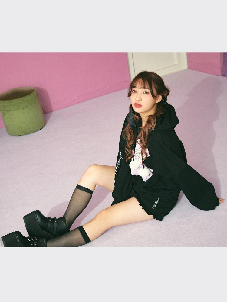 やみクマプリントパーカー - Ank Rouge(アンクルージュ)のパーカ