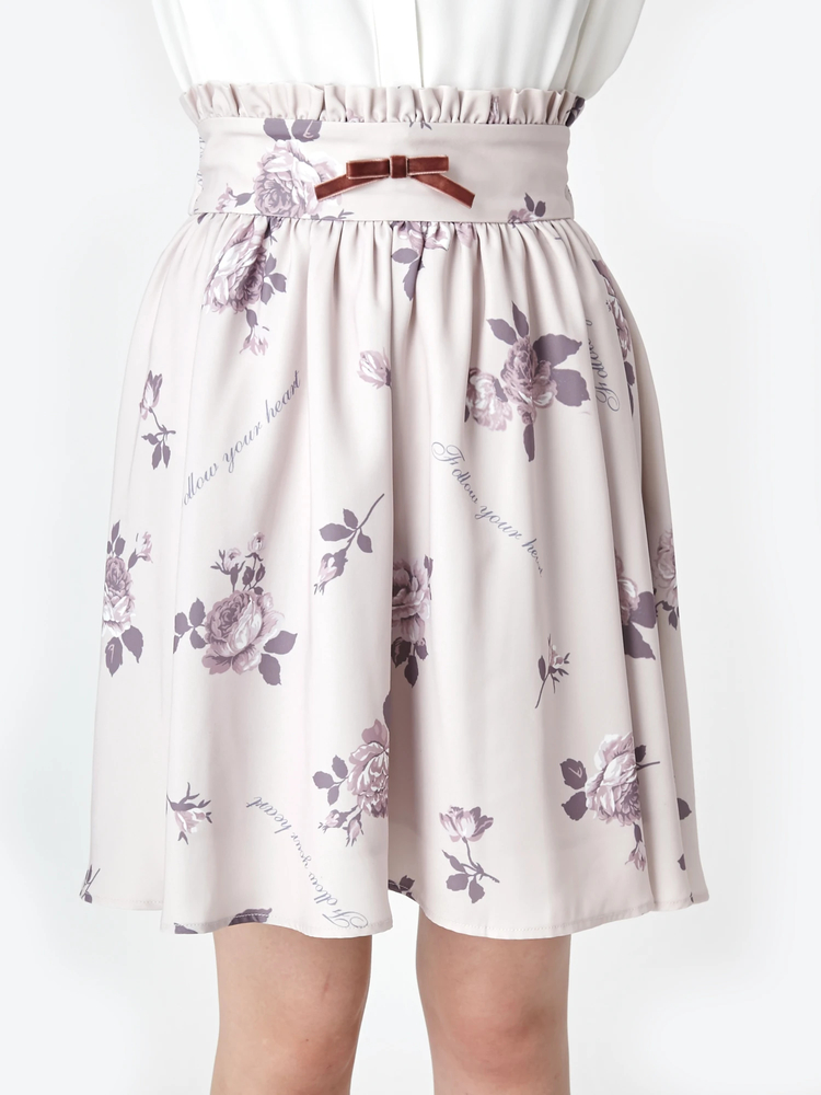 ヴィンテージローズプリントスカート - Ank Rouge(アンクルージュ)の