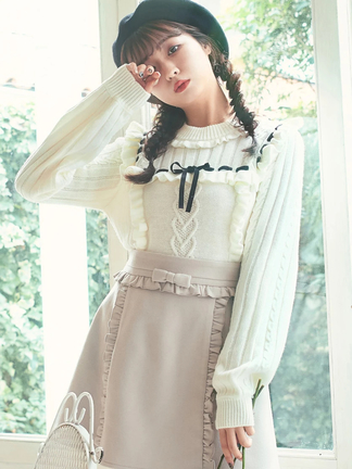 ハシゴリボンヨークフリルプルオーバー - Ank Rouge(アンクルージュ)の