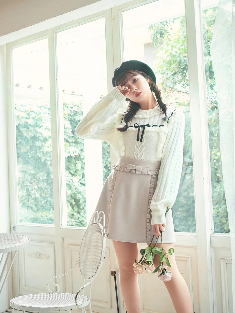 ハシゴリボンヨークフリルプルオーバー - Ank Rouge(アンクルージュ)の