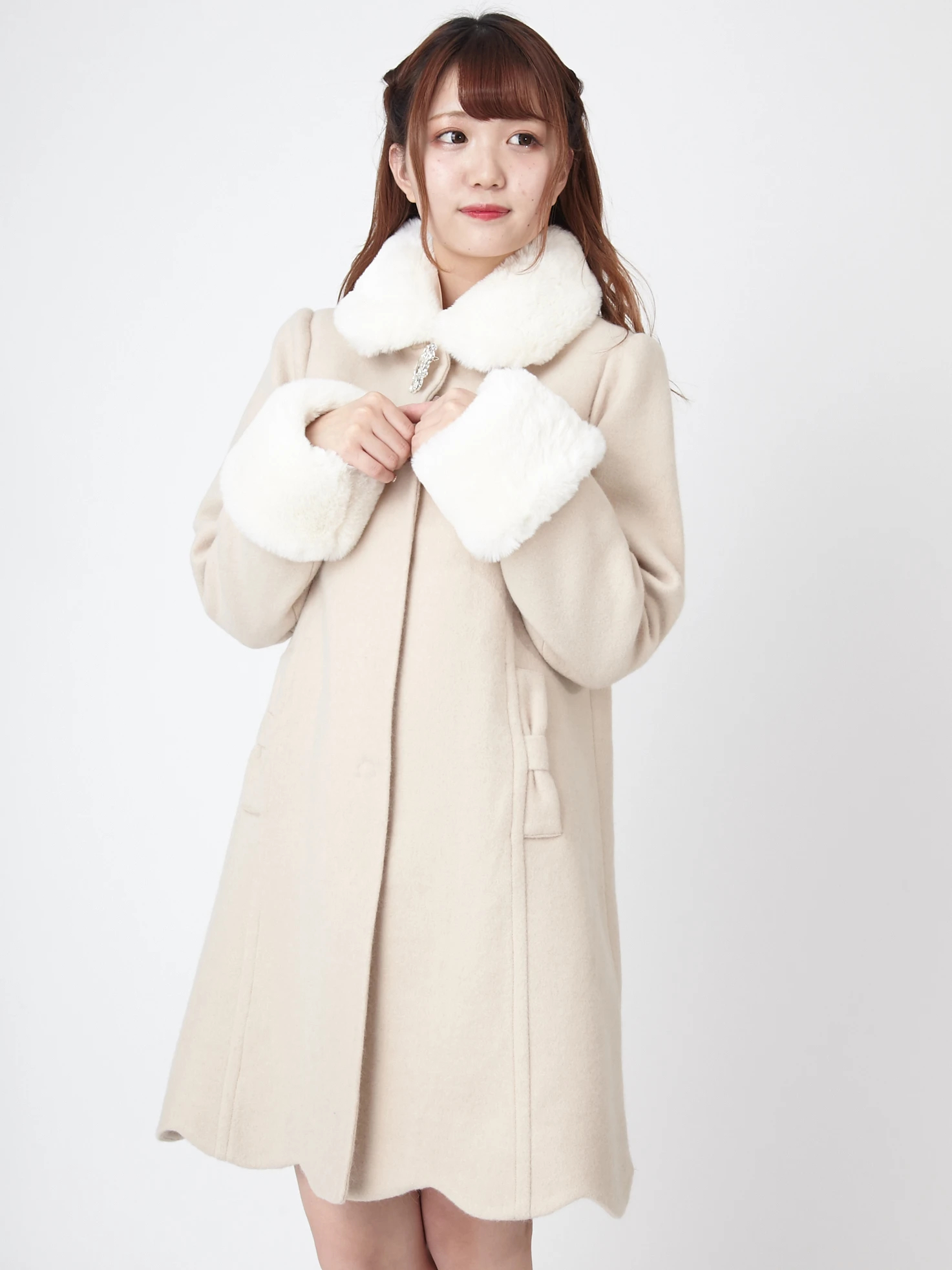 裾スカラップAラインコート - Ank Rouge(アンクルージュ)のコート 