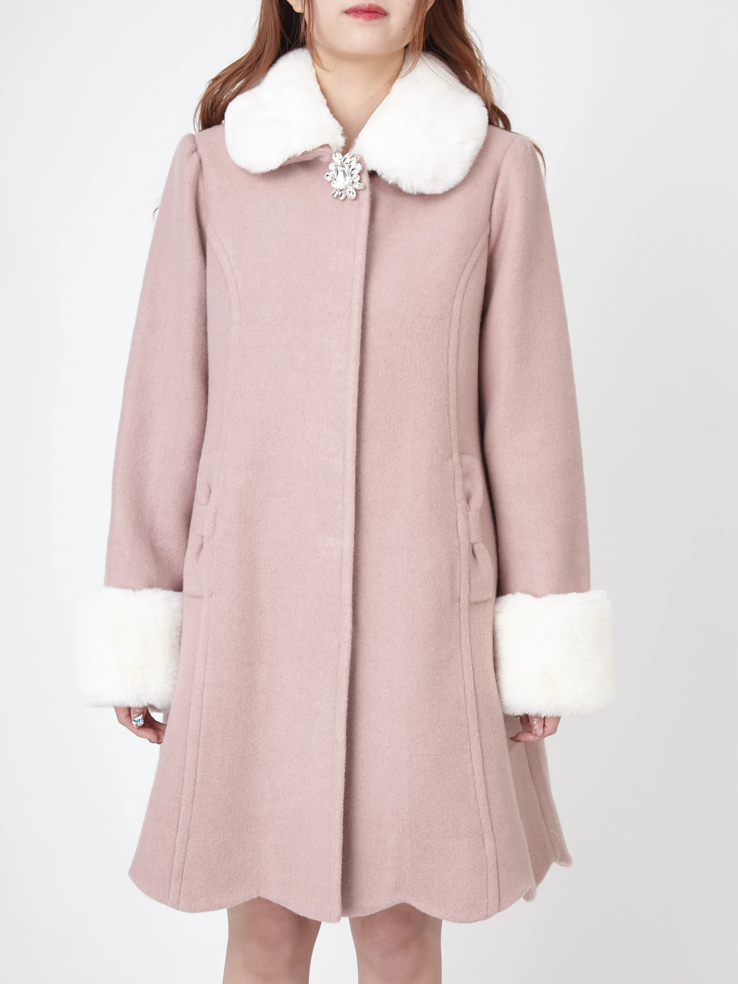 裾スカラップAラインコート - Ank Rouge(アンクルージュ)のコート 