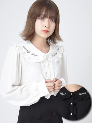 衿ロゴブラウス - Ank Rouge(アンクルージュ)のシャツ・ブラウス