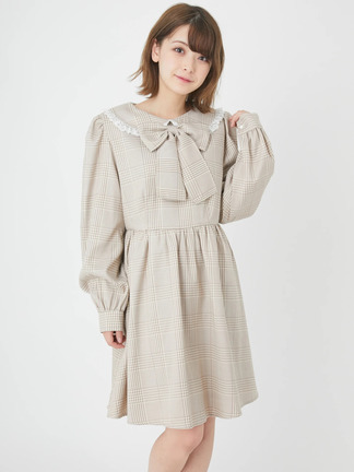 リボンチェックワンピース - Ank Rouge(アンクルージュ)のワンピース