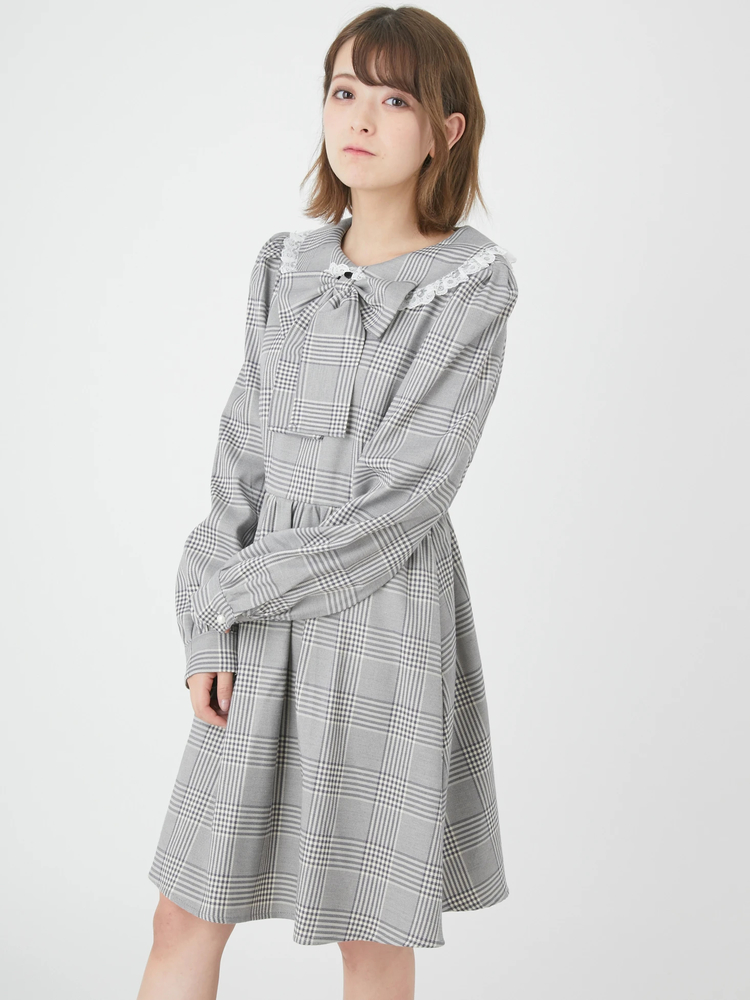 リボンチェックワンピース - Ank Rouge(アンクルージュ)のワンピース