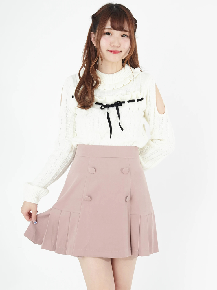 裾プリーツスカート - Ank Rouge(アンクルージュ)のスカート