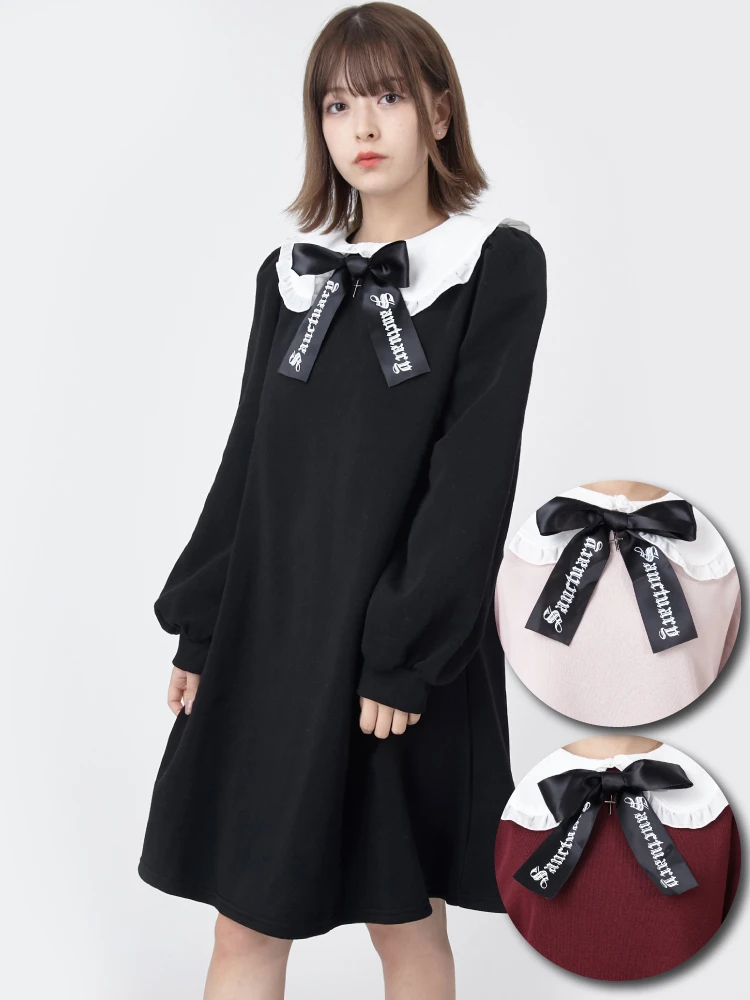 Ank Rouge メッセージリボンプリント 肩あきプルオーバー リボンプルオーバー - Ank Rouge(アンクルージュ)のTシャツ
