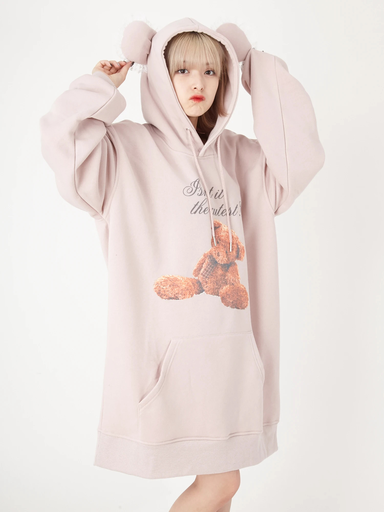 テディベアプリントBigパーカー - Ank Rouge(アンクルージュ)のパーカ